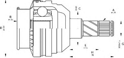 OPEN PARTS cvj540520 -  Шарнирный комплект, приводной вал